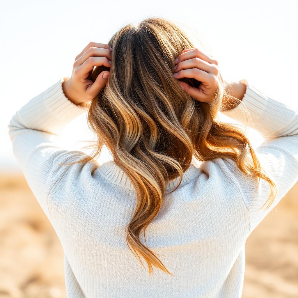 Frau mit gesundem, glänzendem Haar – Symbol für Freiheit durch das MONAT Business